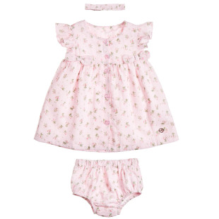 Floral dress with briefs and hairband (6 months-4 years)