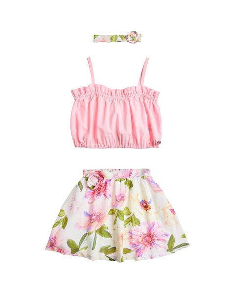 Set crop top with skirt and headband (6-14 years)
