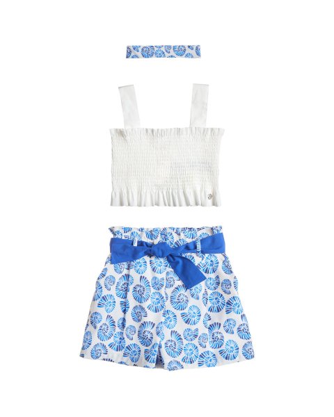 Set crop top with shorts and headband (6-14 years)
