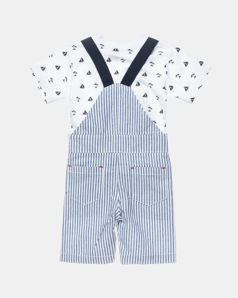 Dungaree with stripes with t-shirt (3-18 months)