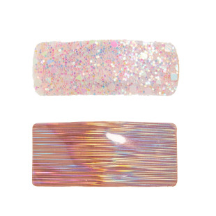 Hair clip with shiny elements