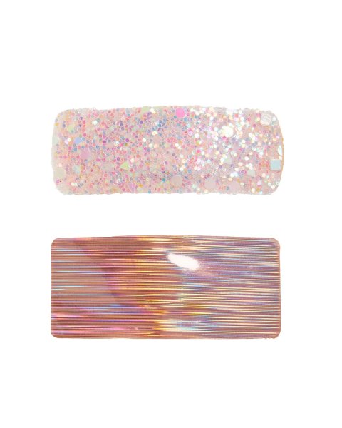 Hair clip with shiny elements