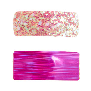 Hair clip with shiny elements