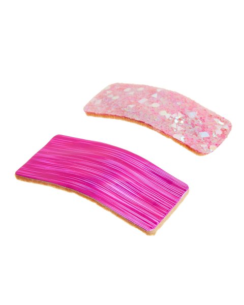 Hair clip with shiny elements