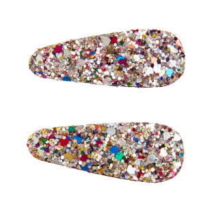 Hair clip with glitter