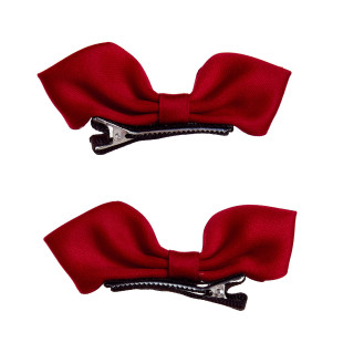 Hair clip with fabric bow