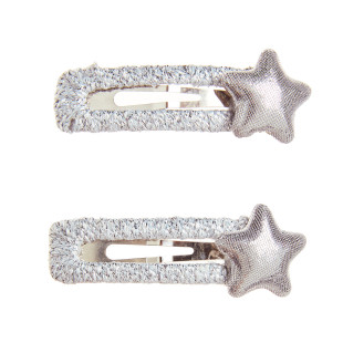 Hair clip with shiny elements