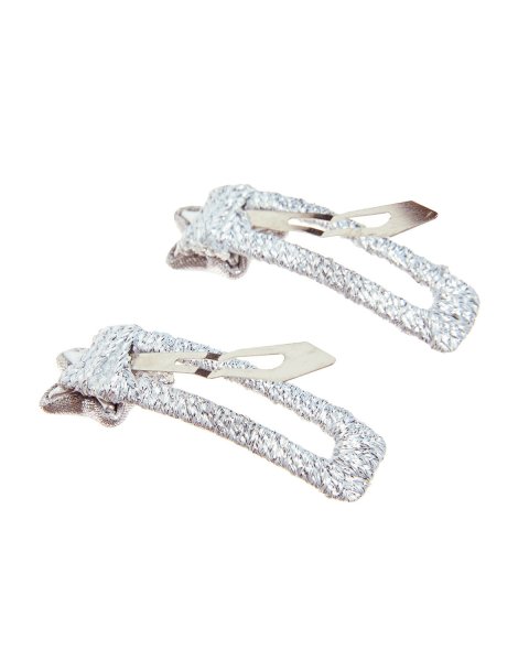 Hair clip with shiny elements