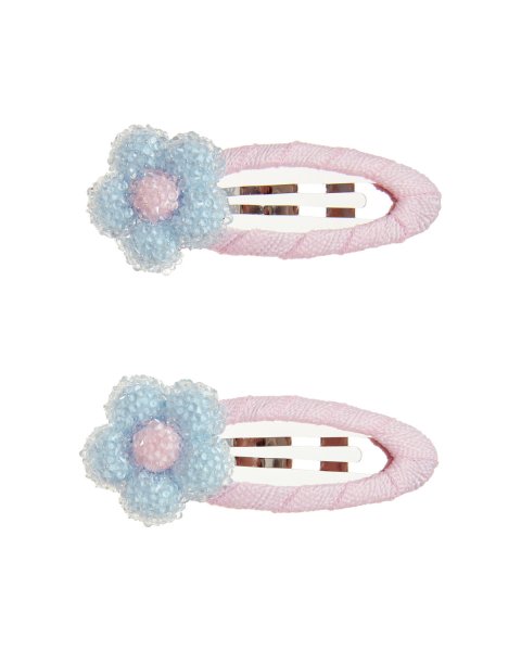 Hair clip flower with glitter