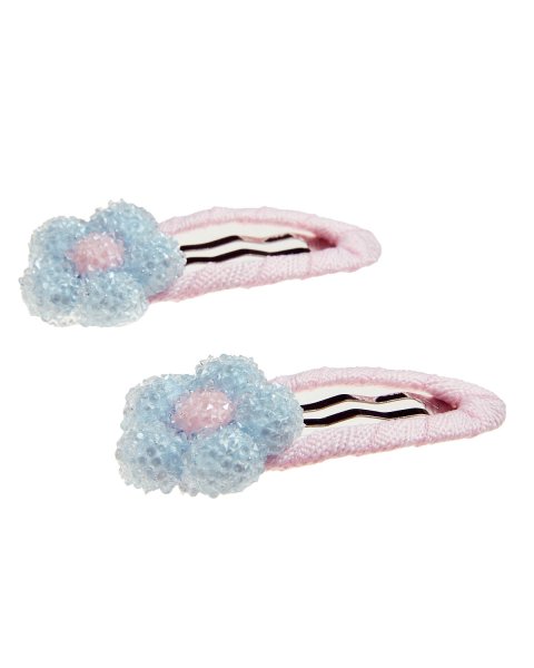 Hair clip flower with glitter