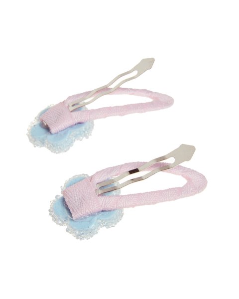 Hair clip flower with glitter