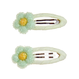 Hair clip flower with glitter