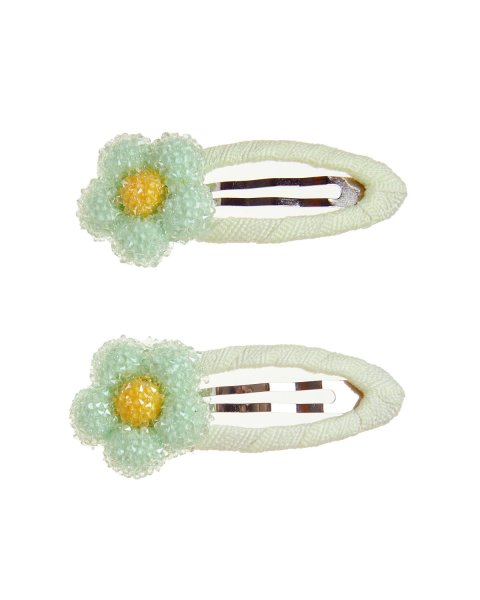 Hair clip flower with glitter