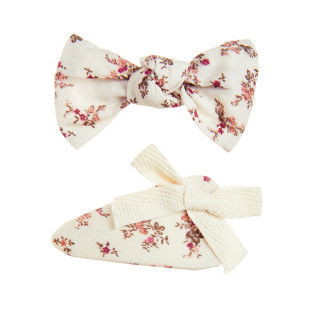 Hair clip with floral print