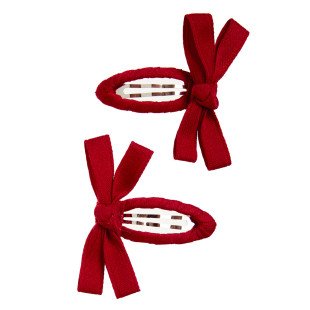 Hair clip with fabric bow