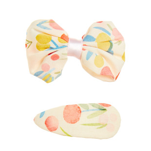 Hair clip with floral print