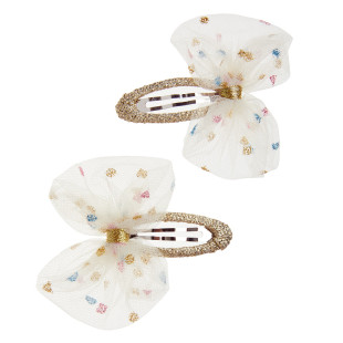 Hair clip with tulle bow