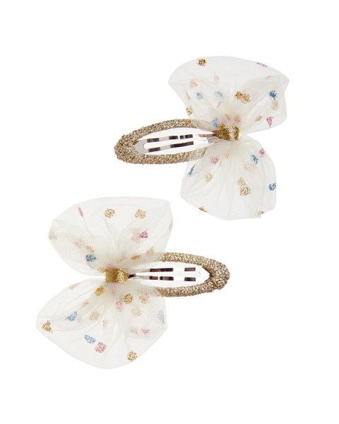 Hair clip with tulle bow
