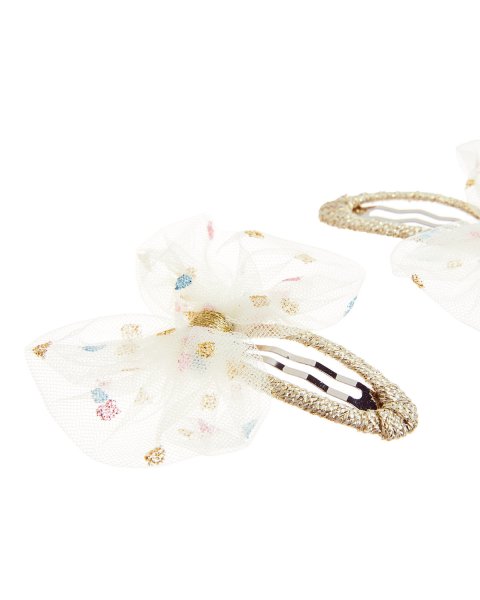 Hair clip with tulle bow