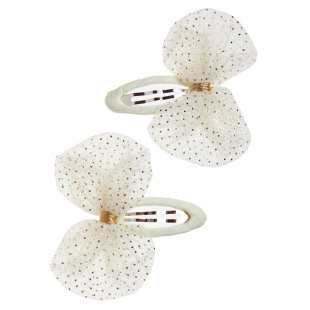 Hair clip with tulle bow