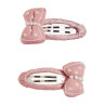 Hair clip fabric bow with pearls