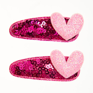 Hair clip with glitter and sequins