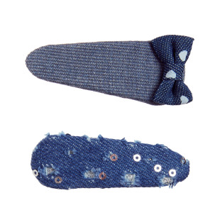 Hair clip denim