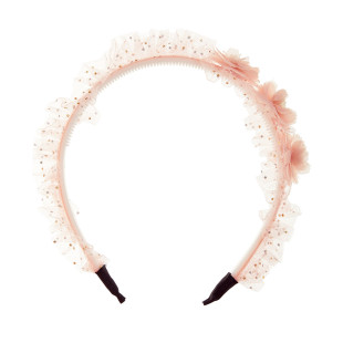 Hairband with tulle flowers