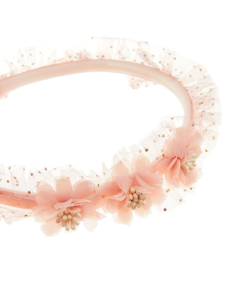 Hairband with tulle flowers
