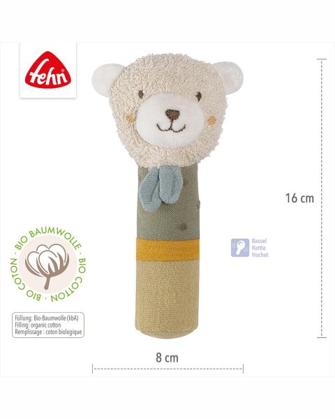 Soft rattle bear fehnNATUR® (0+ months)