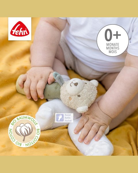 Soft rattle bear fehnNATUR® (0+ months)