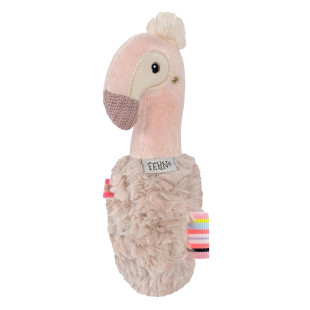 Soft rattle flamingo Fehn (0+ months)