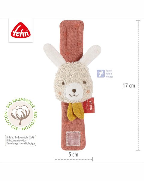 Soft rattle bracelet hare fehnNATUR® (0+ months)