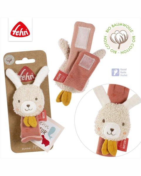 Soft rattle bracelet hare fehnNATUR® (0+ months)