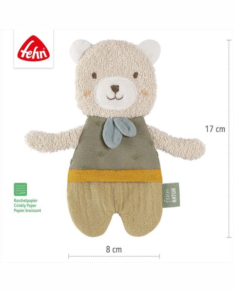Crinkle toy bear fehnNATUR® (0+ months)