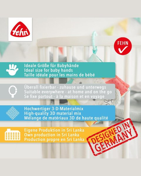 Λούτρινο βιβλίο αφής χαμαιλέοντας Fehn (0+ μηνών)