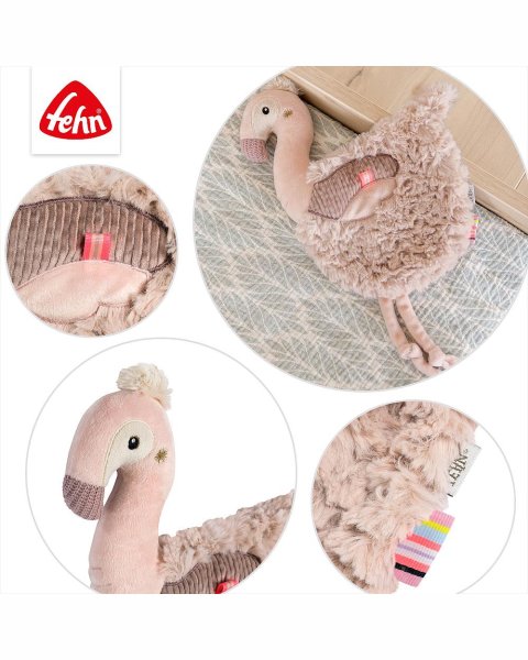 Sleep aid & soft toy flamingo Fehn (0+ months)