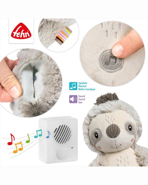 Soft toy & sleeping aid with sound sloth Fehn (0+ months)