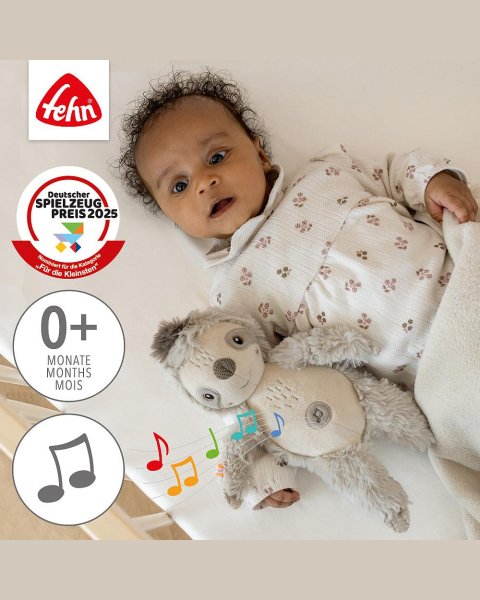 Soft toy & sleeping aid with sound sloth Fehn (0+ months)