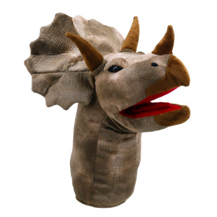 Hand puppet Dino Head Triceratops - The Puppet Company (12+ months)