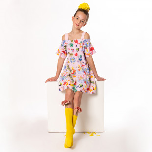 Dress with floral pattern (6-16 years)