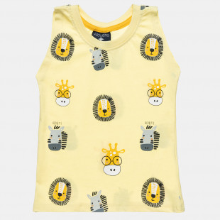 T-Shirt sleeveless with animal pattern (12 months-5 years)