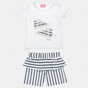 Set top and shorts navy look (2-5 years)