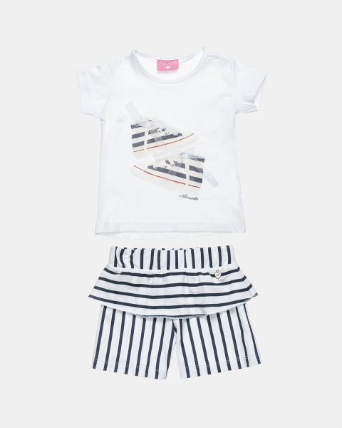 Σετ μπλούζα με σορτς σε navy look (2-5 ετών)