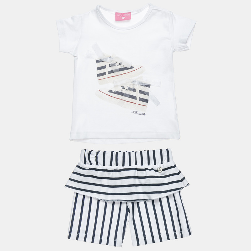 Σετ μπλούζα με σορτς σε navy look (2-5 ετών)