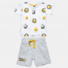 Set t-shirt and shorts with animal pattern (3 months-2 years)