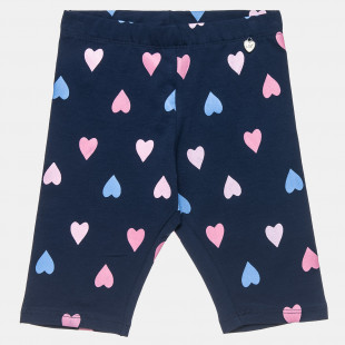 Biker leggings with heart pattern (6-14 years)