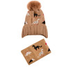 Set beanie and scarf with pom pon (3-8 years)