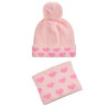 Set beanie and scarf with hearts pattern (2-6 years)