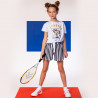 Shorts navy high waist with bows (6-16 years)